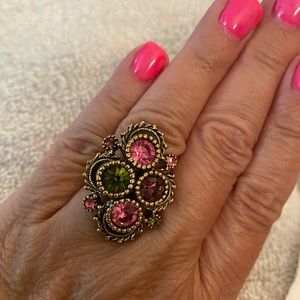 Sarah Coventry "Austrian Lites" Ring, Crystal Rhinestones